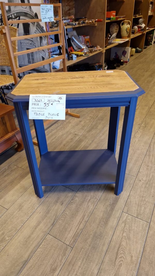 table bleue bois (3269).