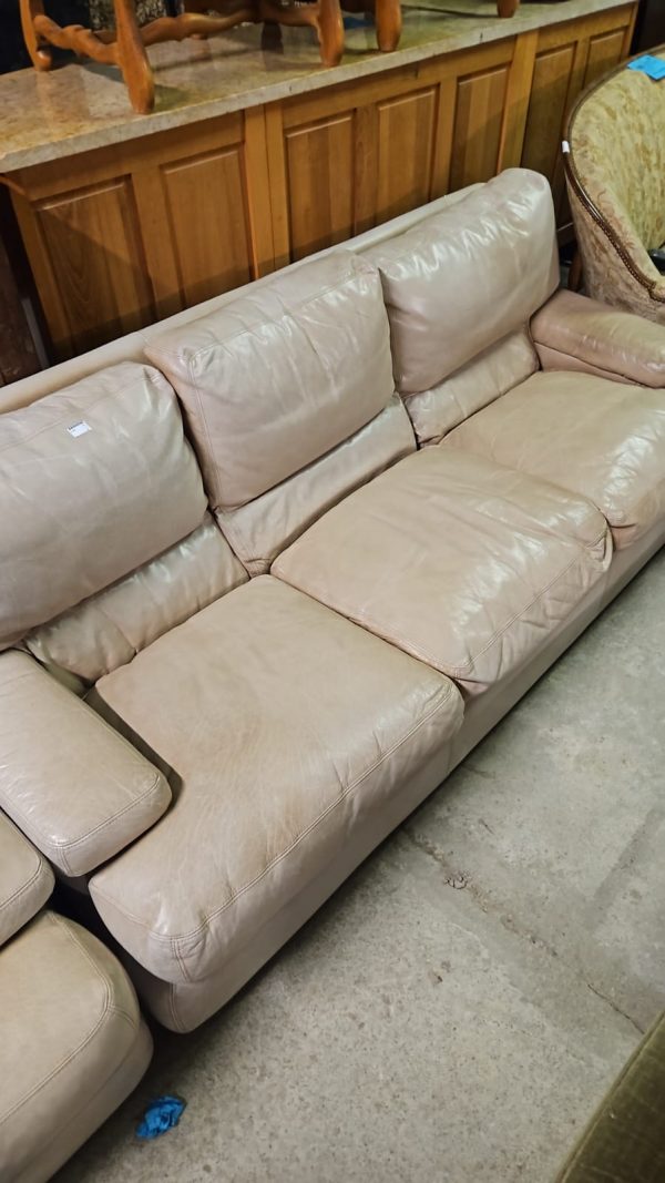 CANAPE CUIR + DEUX FAUTEUIL (SS11580) – Image 2