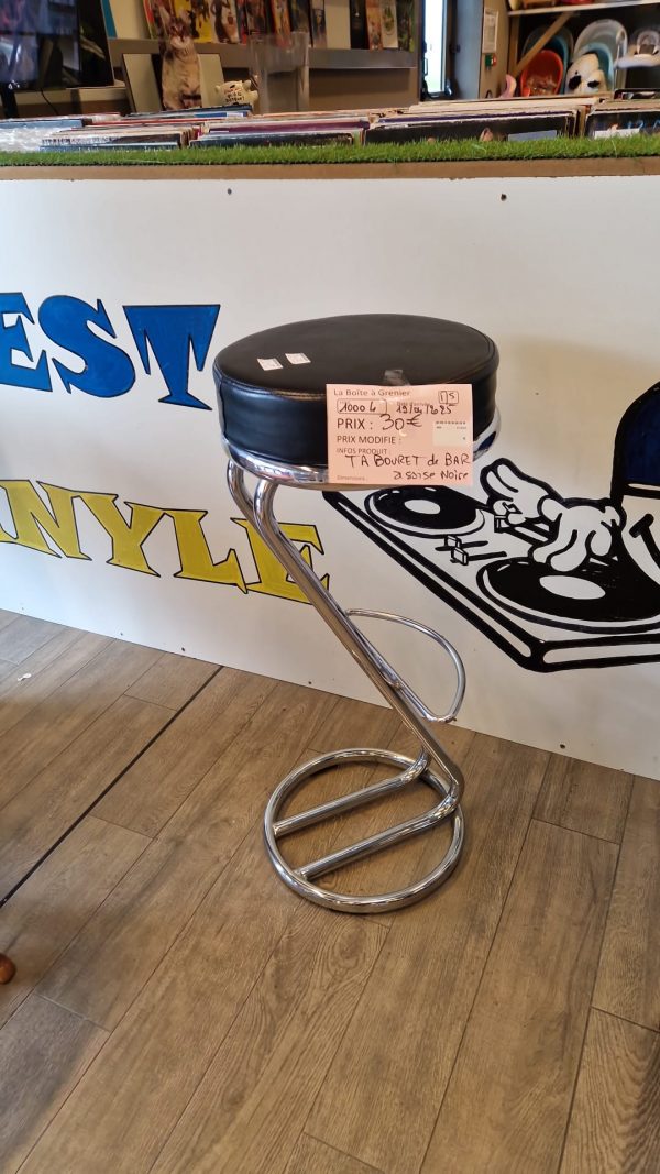 tabouret de bar assise noire (10004).