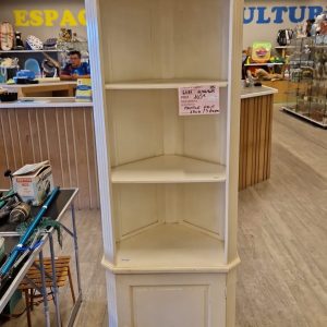 meuble haut blanc 1 porte 3 étagères (6385).