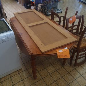 TABLE RONDE A RABATTANT ET RALLONGE (5023)