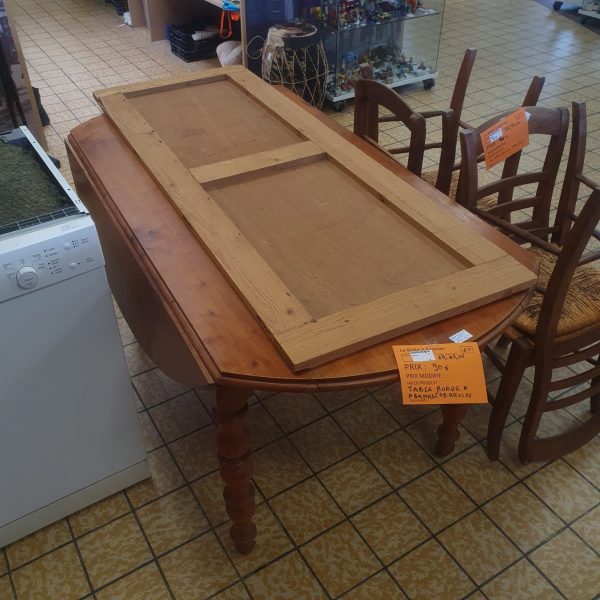 TABLE RONDE A RABATTANT ET RALLONGE (5023)