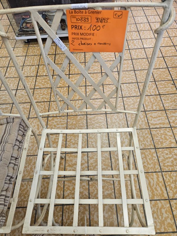 2 CHAISES + COUSSINS (10889) – Image 2