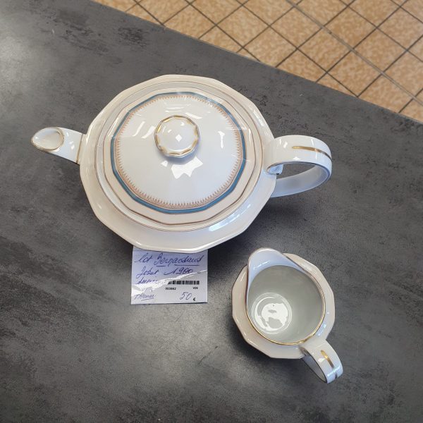 Lot Bernardaud 1900 sucrier + théière (3862) – Image 3