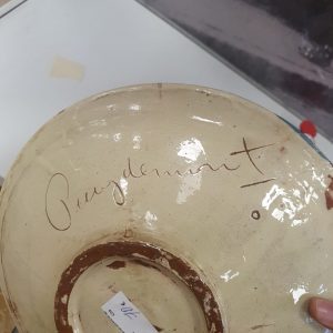 Plat céramique signé 1960 (3862)