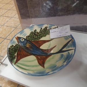 Plat céramique signé 1960 (3862)