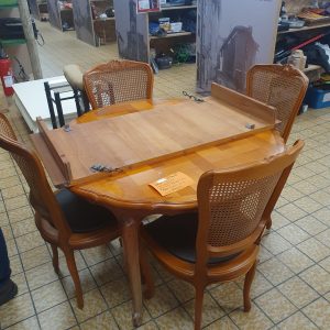 Table rallonge + chaises (6056)