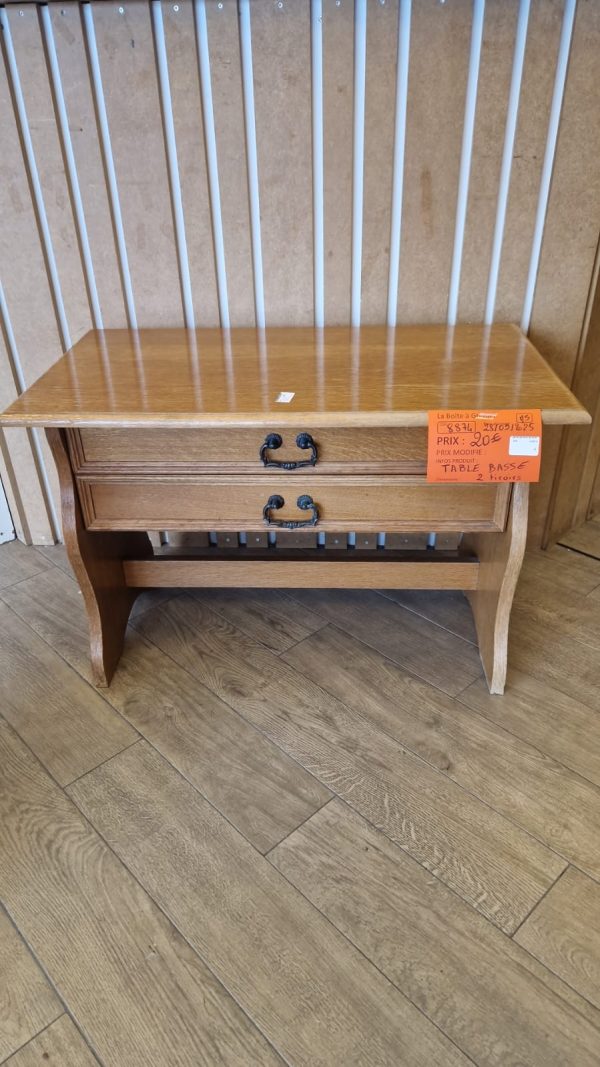 table basse 2 tiroirs (8874).