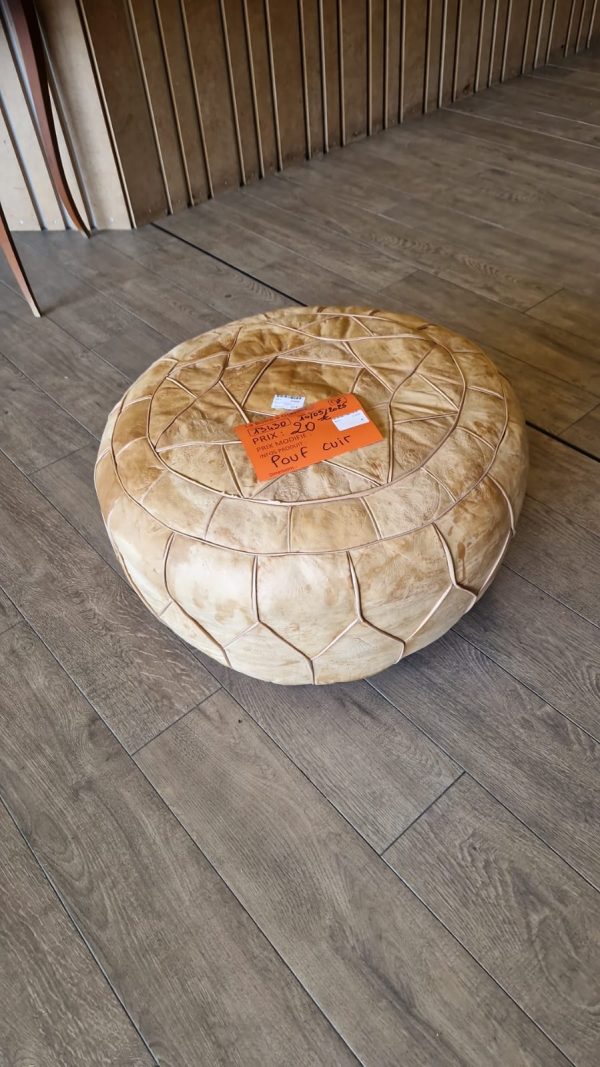 pouf cuir (13430).