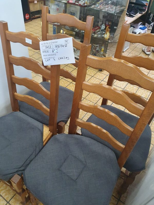 LOT DE 4 CHAISES (5023) – Image 2