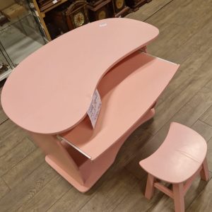 bureau enfant + tabouret rose (11752).