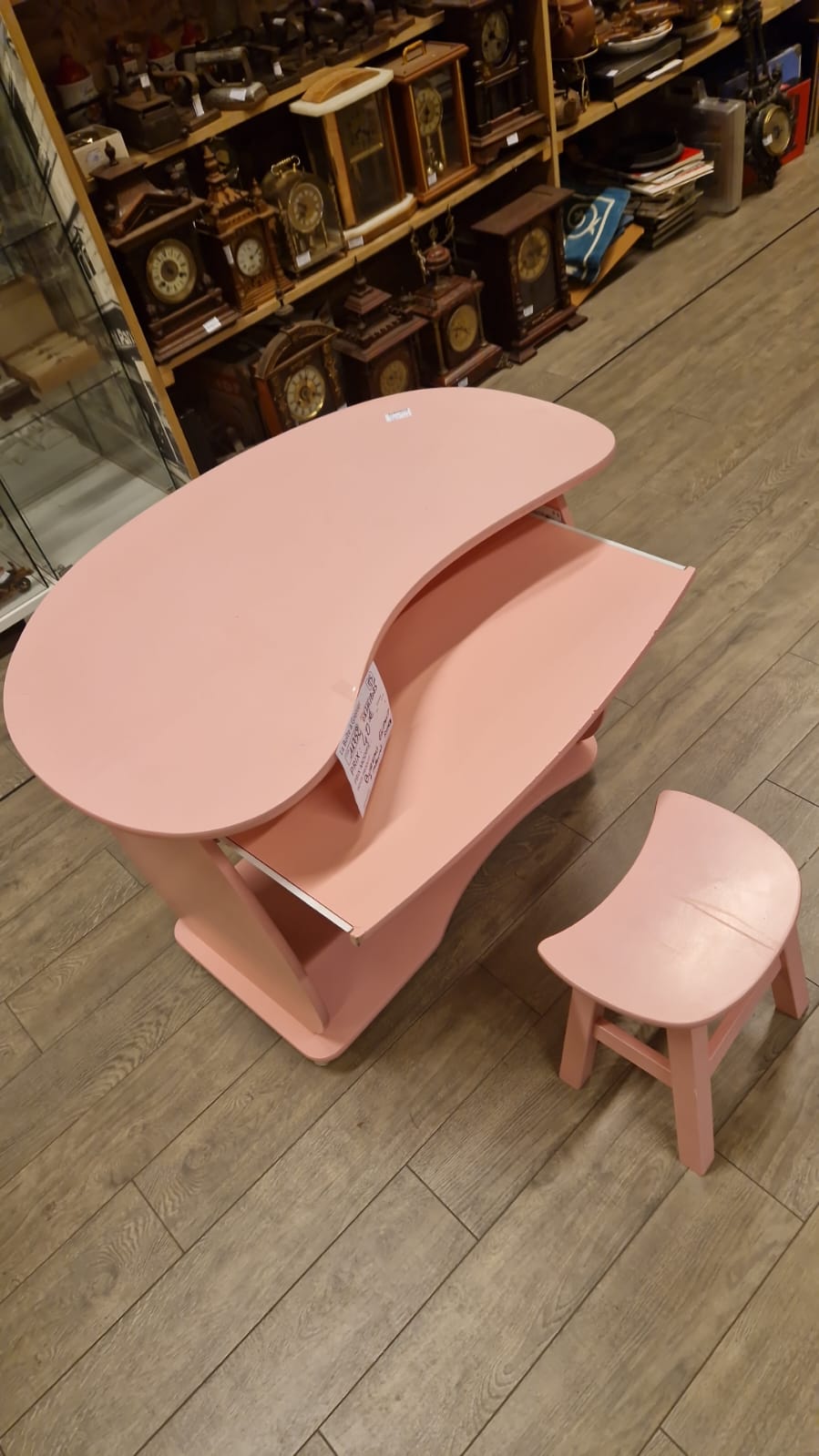 bureau enfant + tabouret rose (11752). â Image 2
