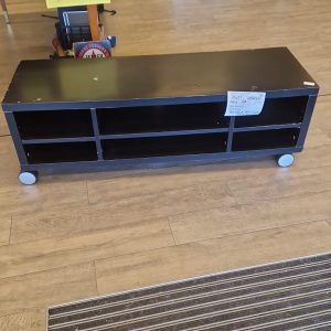 meuble bas long noir TV (13429).