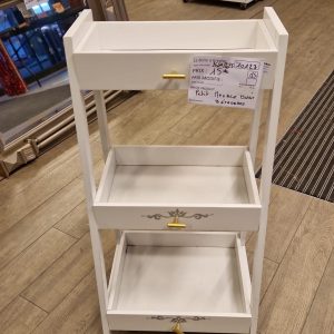 petit meuble blanc 3 étagères (10123).