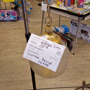 lustre boule verre (2100).