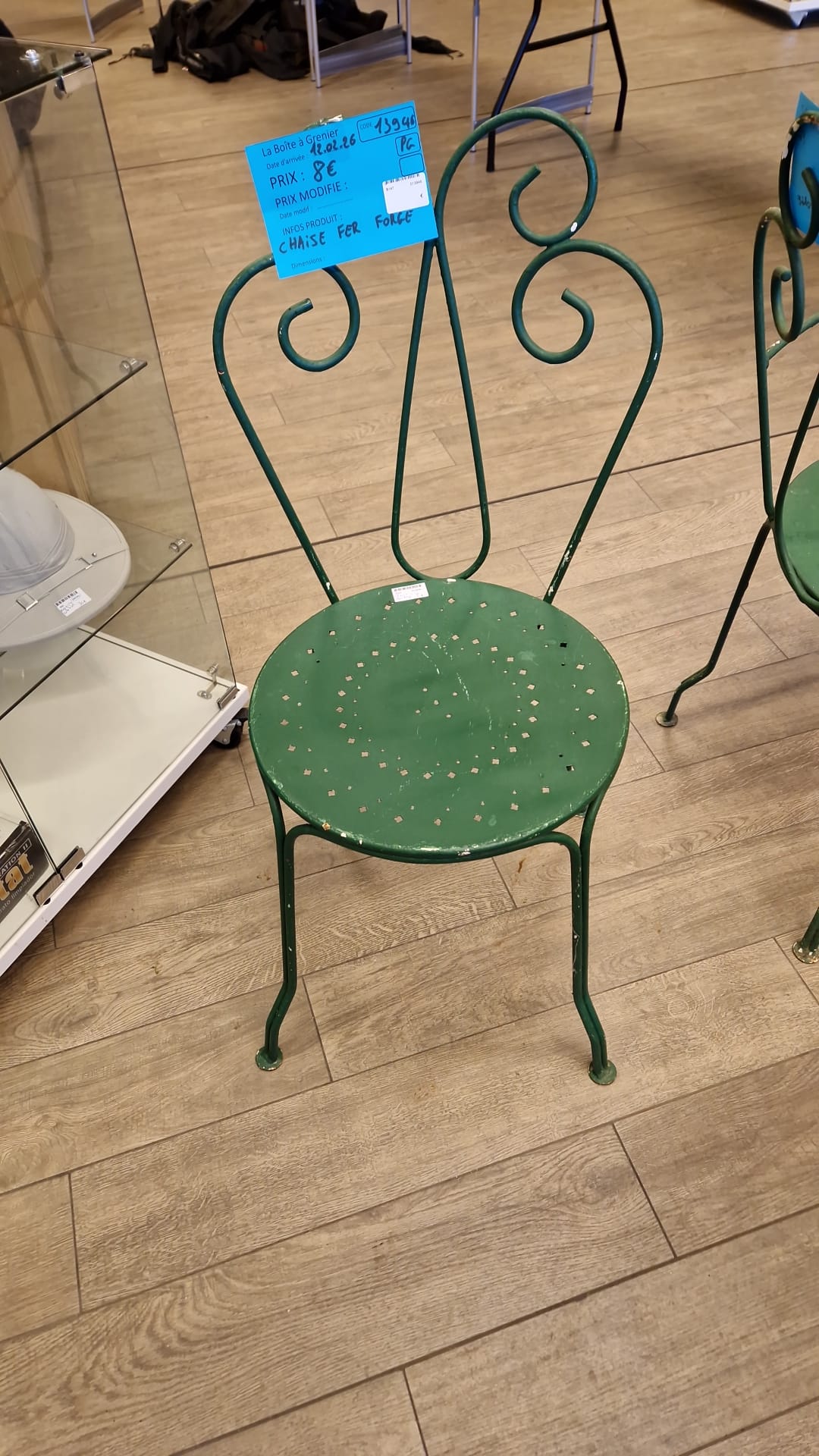 CHAISE FER FORGÉ (13926)