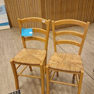 2 chaises assise paille (13942).