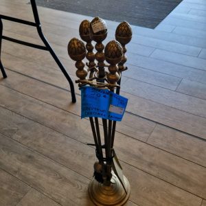 serviteur cheminée laiton (13660).