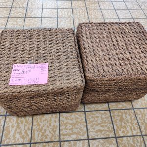 LOT 2 POUFS EN OSIER (11860)