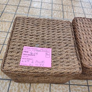 LOT 2 POUFS EN OSIER (11860)