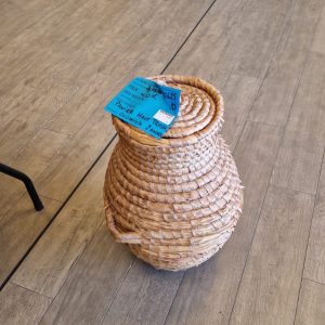 panier haut tressé couvercle 2 anses (10625).