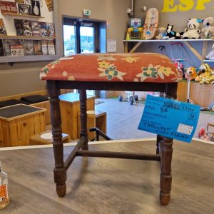 tabouret tissu fleurs (13946).
