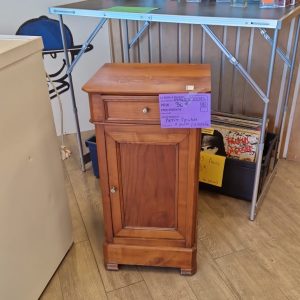 petit meuble bois 1 porte 1 tiroir (13524).