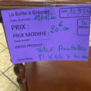 TABLE A ROULETTES (10935)