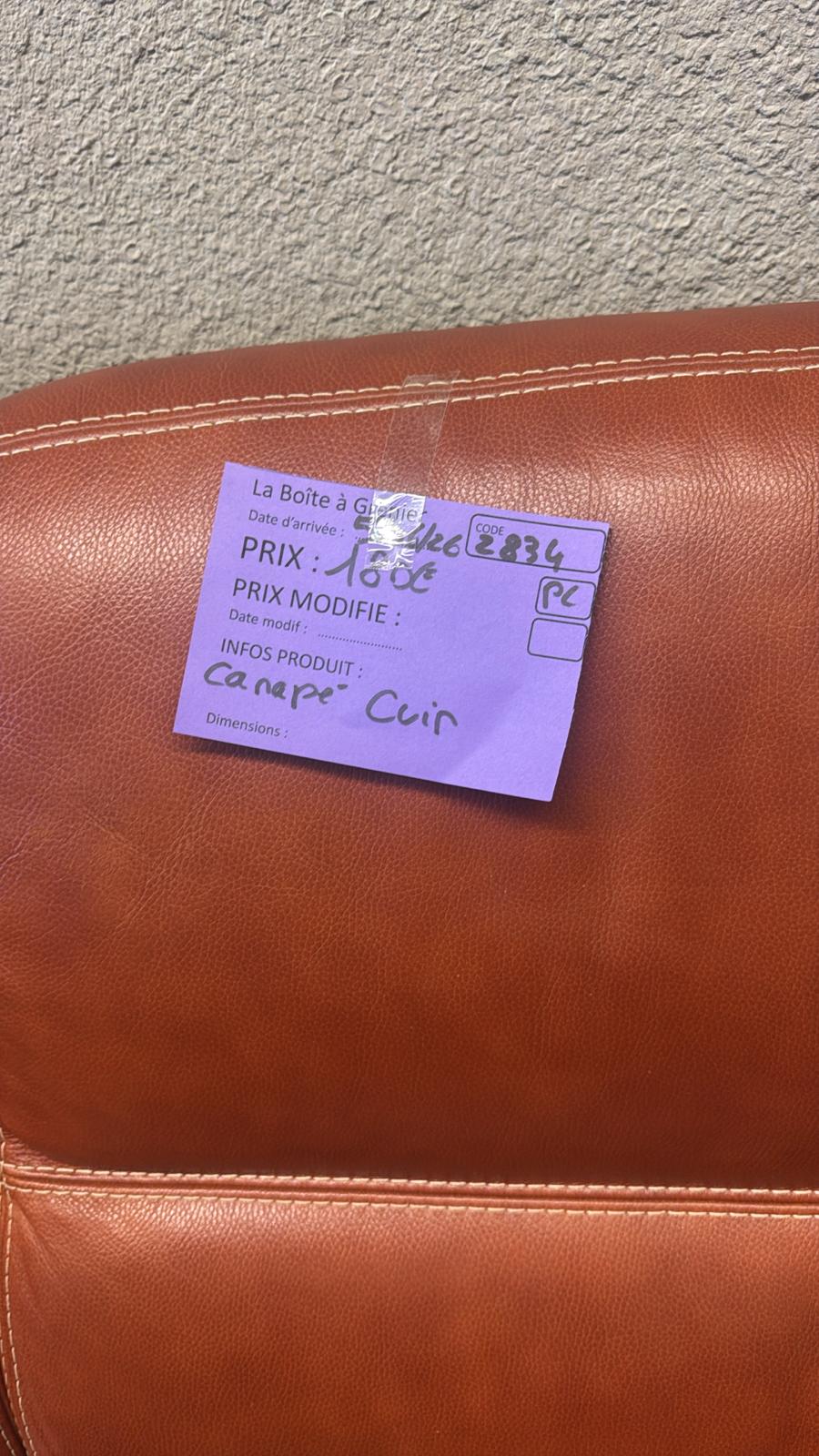 canapé cuir (2834). – Image 2