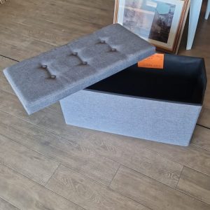 coffre tissu gris (10622).