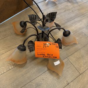 Lustre 5 tulipes rose (5323)