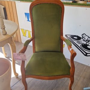 fauteuil Voltaire vert (6547).